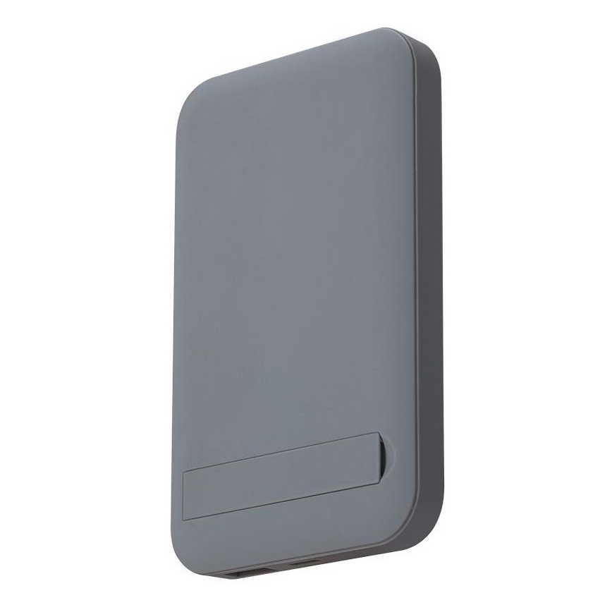 Μαγνητικό Power Bank με ασύρματη φόρτιση Power Delivery 10 000mAh/20W/3,7V γκρι