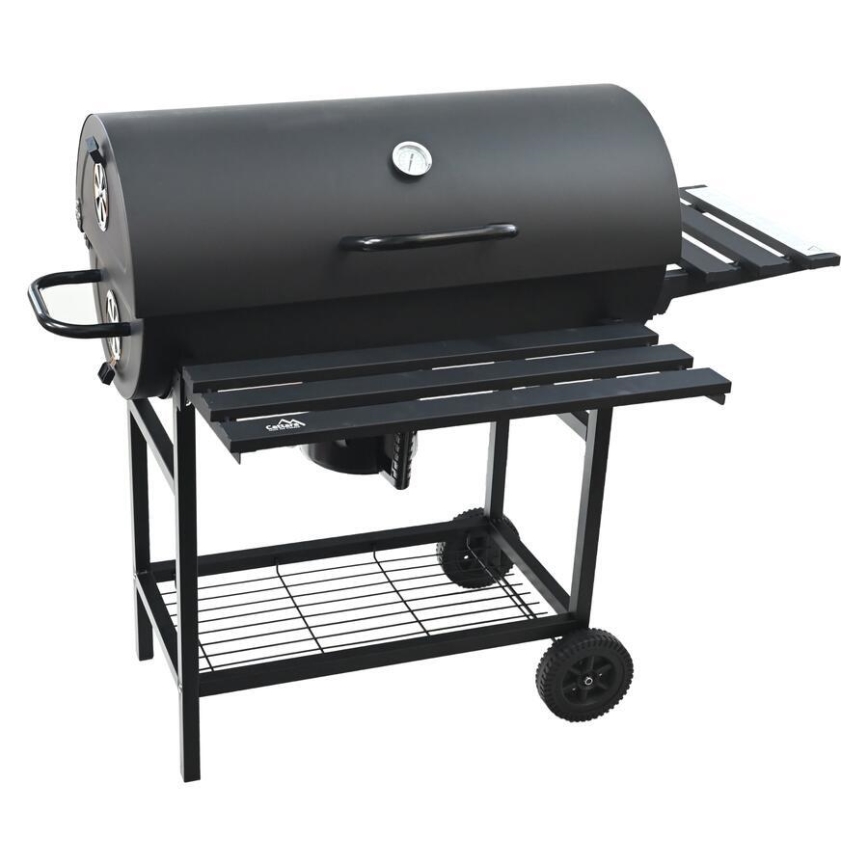 Μαύρη ψησταριά με κάρβουνα