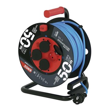 Μπαλαντέζα καρούλι με 4 πρίζες 50m σιλικόνη IP44