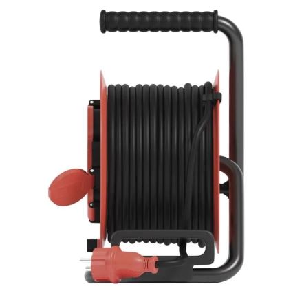 Μπαλαντέζα σε καρούλι με 4 πρίζες 25m IP44 κόκκινο