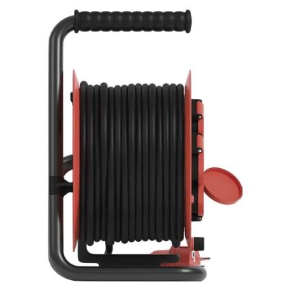 Μπαλαντέζα σε καρούλι με 4 πρίζες 25m IP44 κόκκινο