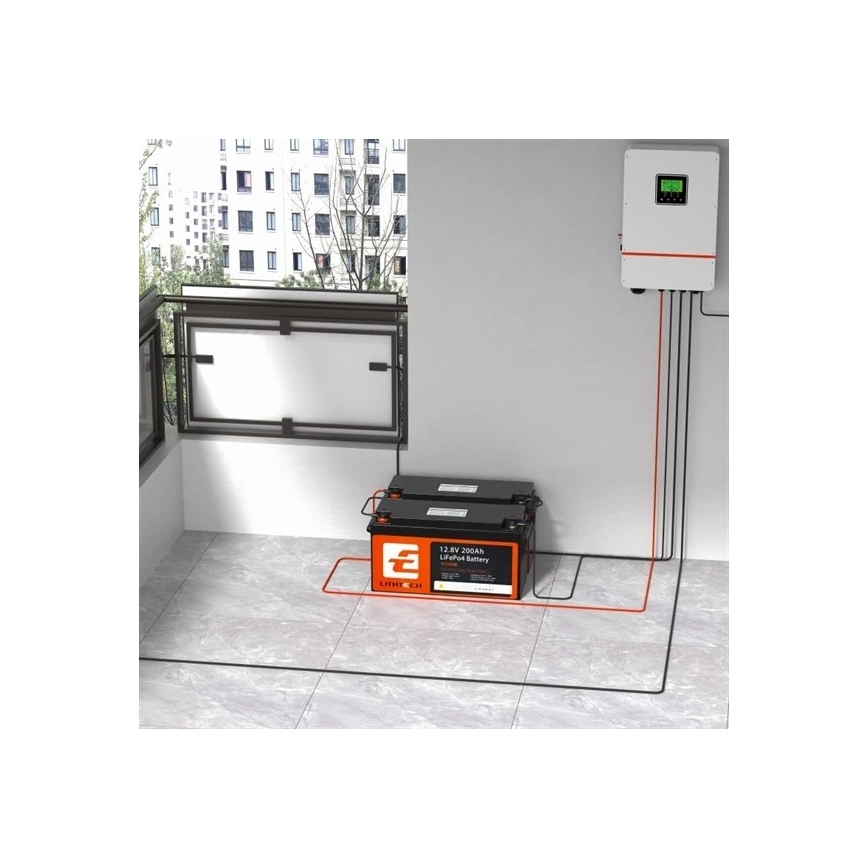 Μπαταρία LiFePO4 για ηλιακά συστήματα 12,8 V / 200 Ah, IP66
