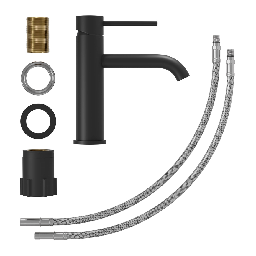 Μπαταρία νιπτήρα SOVANG 18,3 εκ., ματ μαύρη