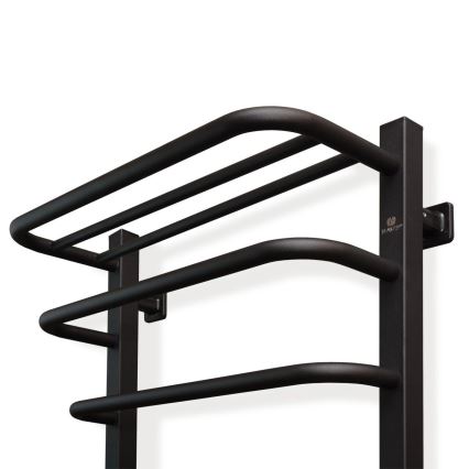 Ηλεκτρική πετσετοκρεμάστρα μπάνιου με θερμοστάτη FORTIS 350W/230V 80,6 cm IP44 μαύρη αριστερή