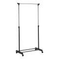 Μεταλλική κρεμάστρα δαπέδου 170x88 cm μαύρο/γυαλιστερό χρώμιο