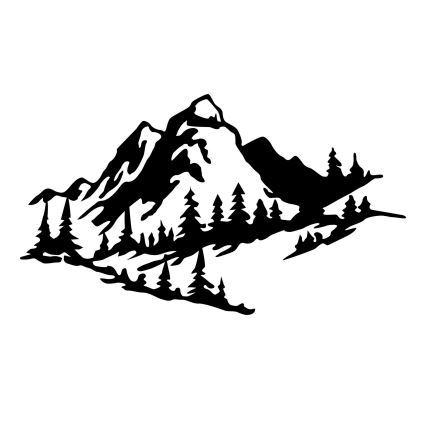 Διακοσμητικό τοίχου 40x70 εκ. βουνά μέταλλο