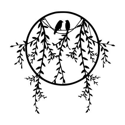 Διακοσμητικό τοίχου 45x44 εκ. κλαδιά από μέταλλο