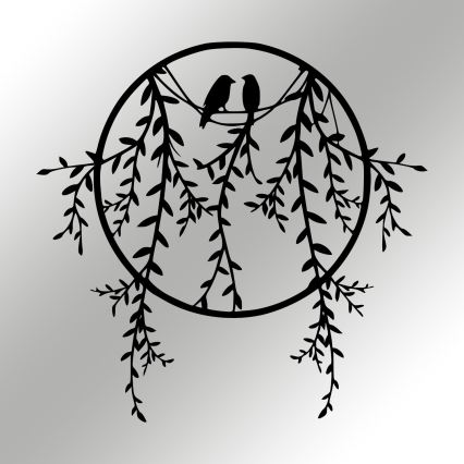 Διακοσμητικό τοίχου 45x44 εκ. κλαδιά από μέταλλο