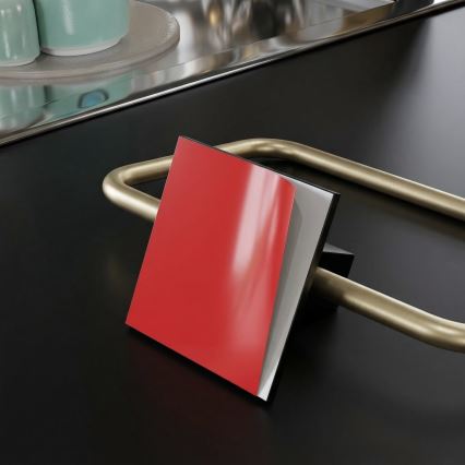 Μεταλλική χαρτοθήκη μπάνιου 8x16 cm μαύρο/χρυσό