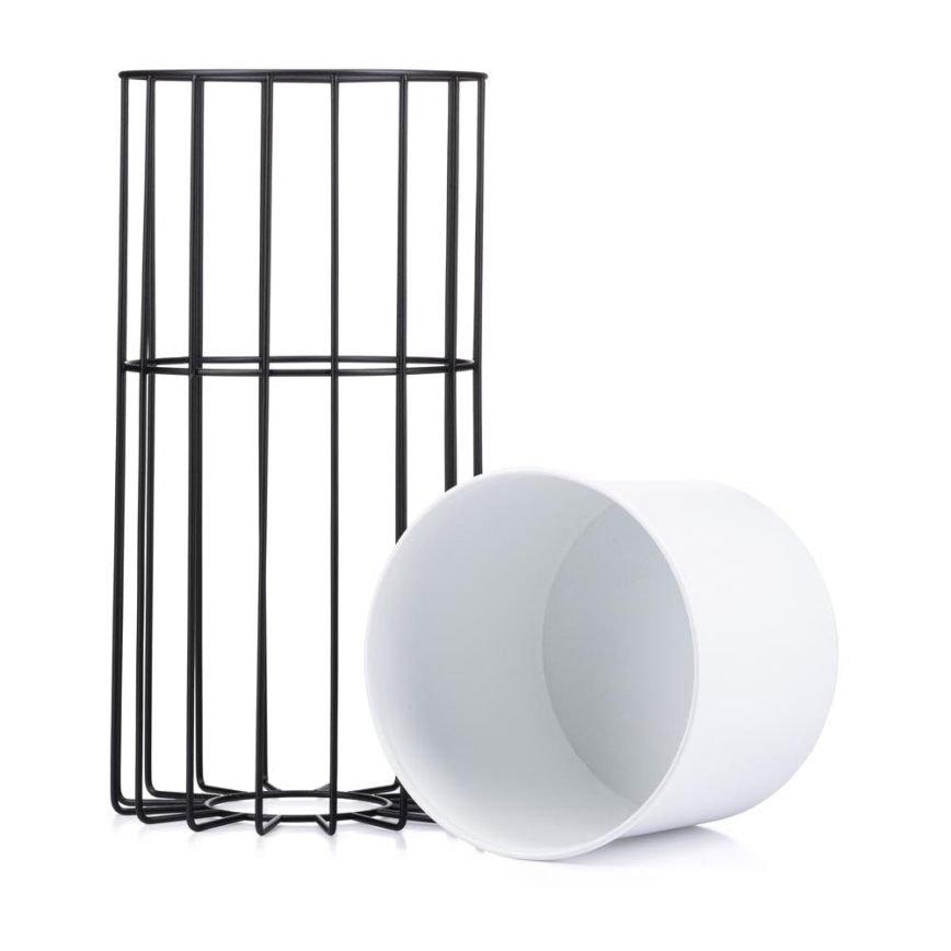 Μεταλλικό κασπώ LOFT 42x20 cm μαύρο/λευκό