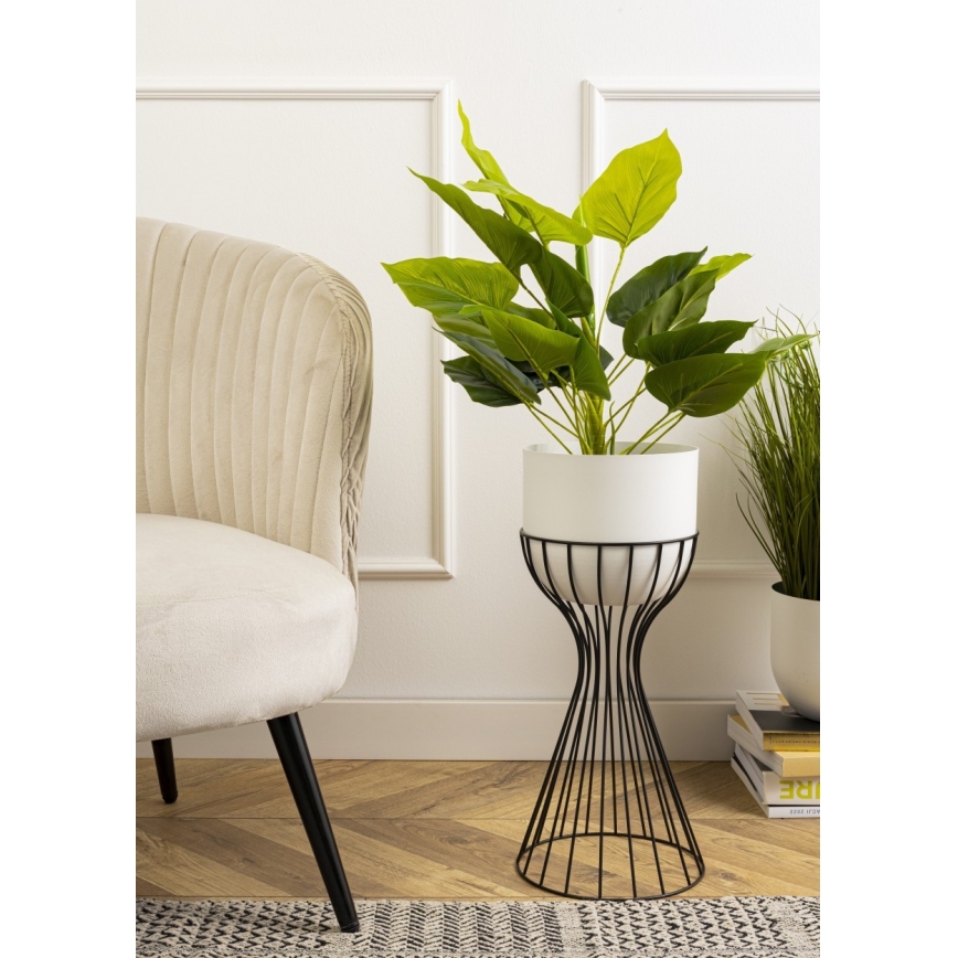 Μεταλλικό κασπώ LOFT 46x20 cm μαύρο/λευκό