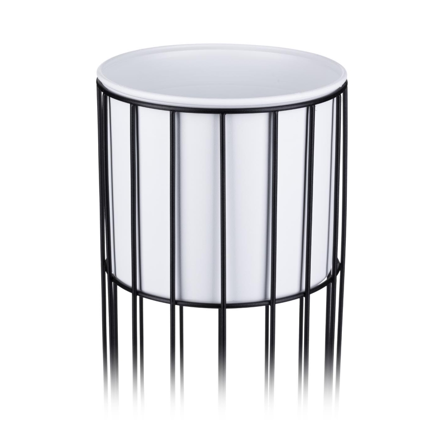 Μεταλλικό κασπώ LOFT 55x20 cm μαύρο/λευκό