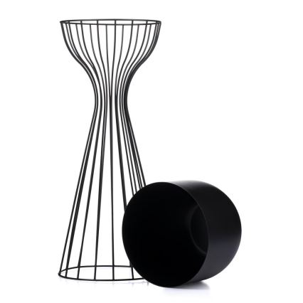 Μεταλλικό κασπώ LOFT 56x20 cm μαύρο