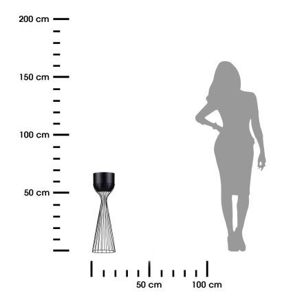 Μεταλλικό κασπώ LOFT 56x20 cm μαύρο