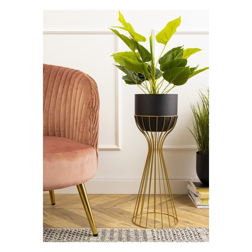 Μεταλλικό κασπώ LOFT 56x20 cm χρυσαφί/μαύρο