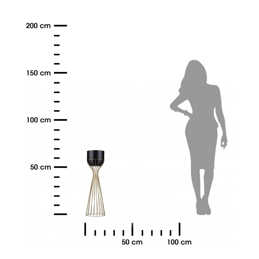 Μεταλλικό κασπώ LOFT 56x20 cm χρυσαφί/μαύρο