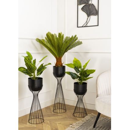 Μεταλλικό κασπώ LOFT 68x20 cm μαύρο