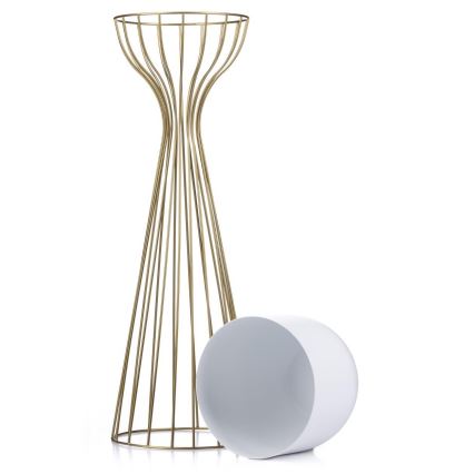 Μεταλλικό κασπώ LOFT 68x20 cm χρυσαφί/λευκό