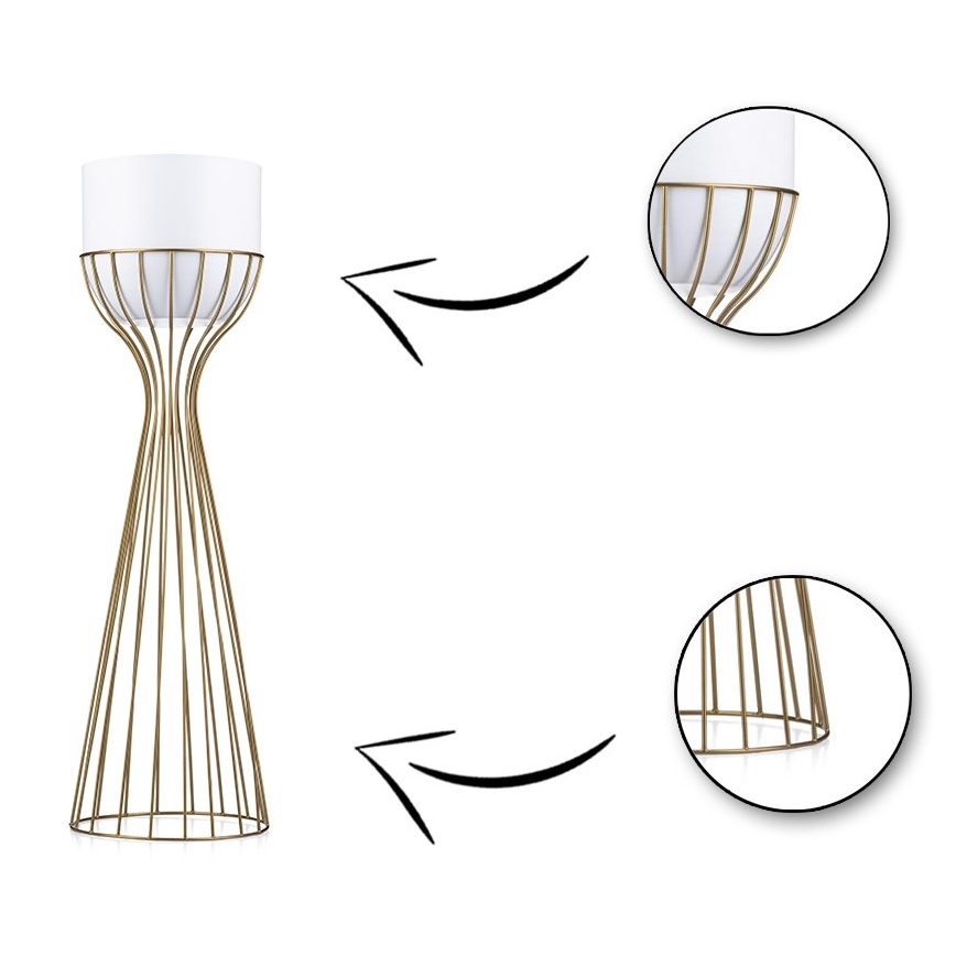 Μεταλλικό κασπώ LOFT 68x20 cm χρυσαφί/λευκό