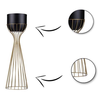 Μεταλλικό κασπώ LOFT 68x20 cm χρυσαφί/μαύρο