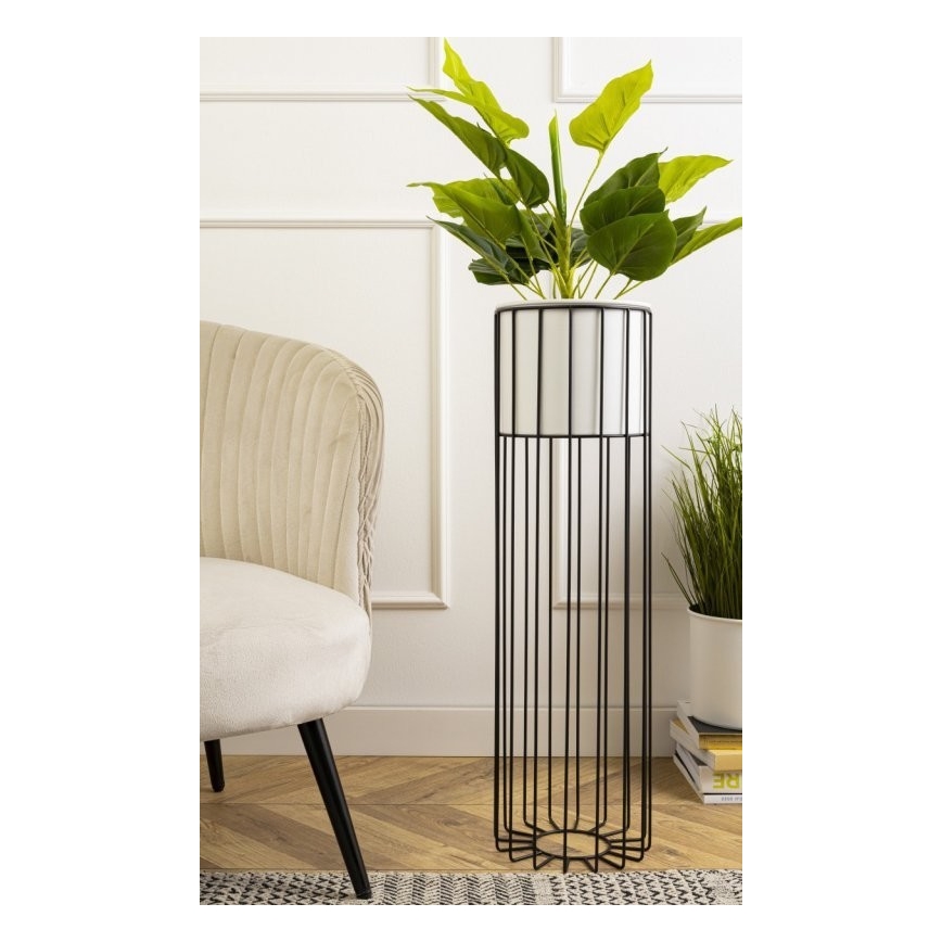 Μεταλλικό κασπώ LOFT 70x20 cm μαύρο/λευκό