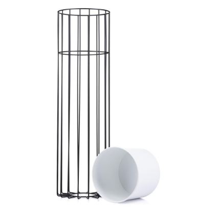 Μεταλλικό κασπώ LOFT 70x20 cm μαύρο/λευκό