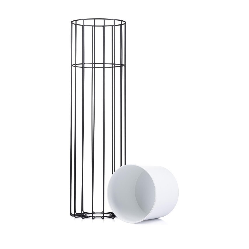 Μεταλλικό κασπώ LOFT 70x20 cm μαύρο/λευκό