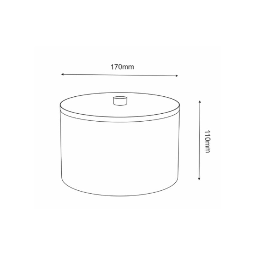 Μεταλλικό κουτί αποθήκευσης 12x17,5 cm λευκό
