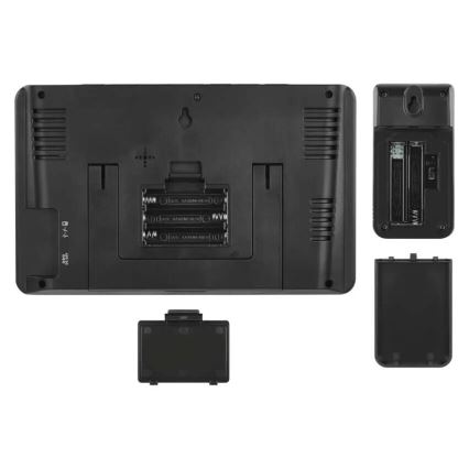 Μετεωρολογικός σταθμός με οθόνη LCD GoSmart 230V/3xAAA + 2×AAA Wi-Fi Tuya μαύρο