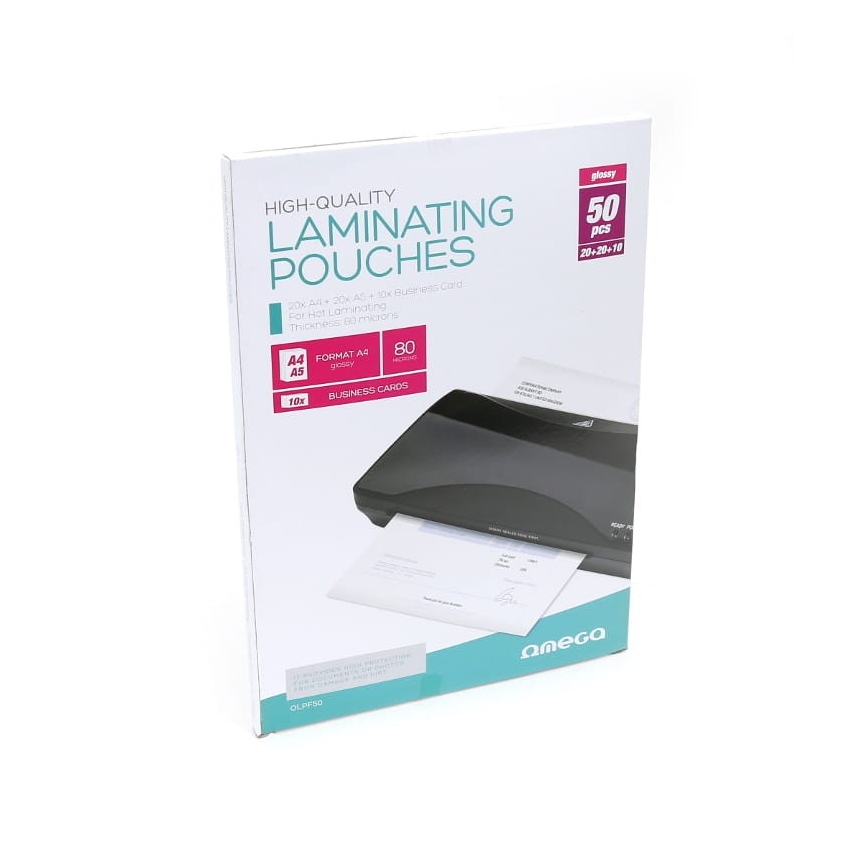 Μεμβράνες πλαστικοποίησης A4 20 τμχ + A5 20 τμχ + για επαγγελαματικές κάρτες 10 τμχ