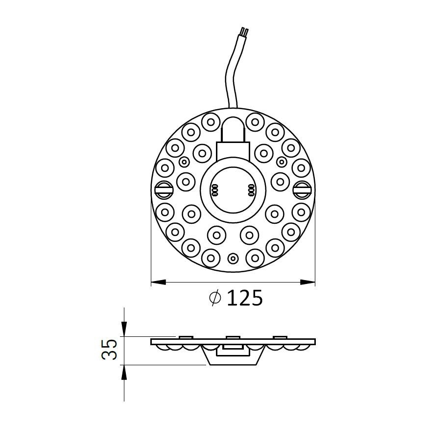 Μαγνητική μονάδα LED 12W/230V Ø 12,5 cm 2700/3000/4000/5000/6500K