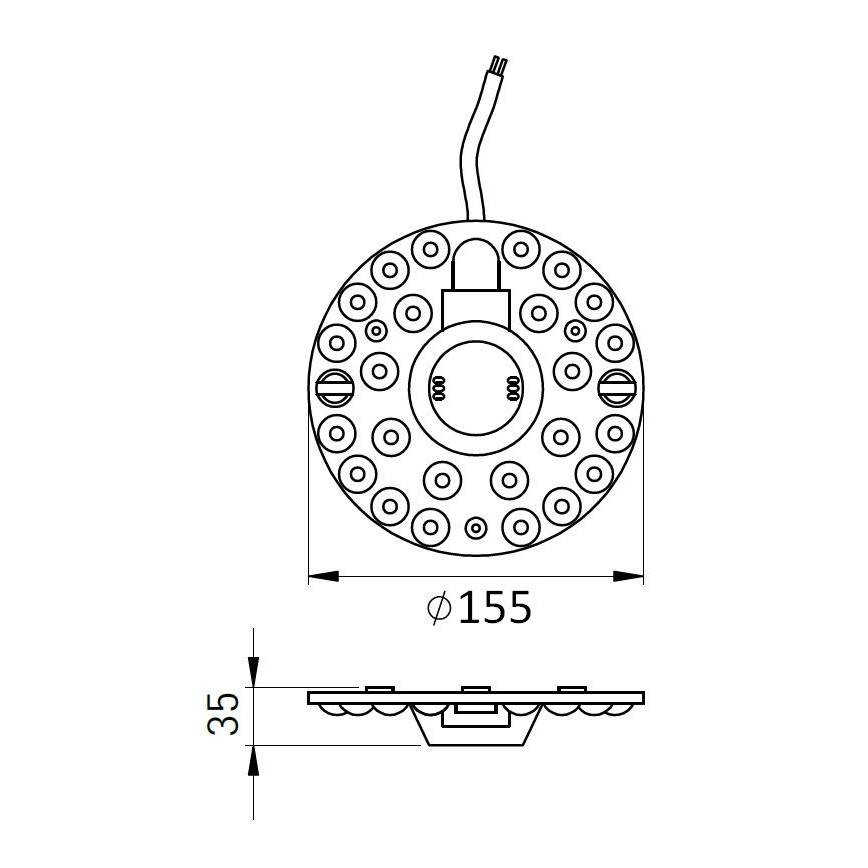 Μαγνητική μονάδα LED/18W/230V Ø 15,5 cm 2700/3000/4000/5000/6500K