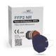 Μάσκα προστασίας FFP2 NR CE 0598 σκούρο μοβ 1τμχ