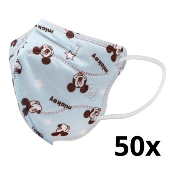 Μάσκα προστασίας παιδικό μέγεθος FFP2 Kids NR CE 0370 Μίκυ μπλε 50τμχ