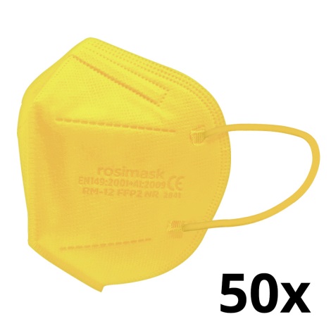 Μάσκα προστασίας παιδικό μέγεθος FFP2 ROSIMASK MR-12 NR κίτρινο 50τμχ