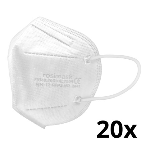 Μάσκα προστασίας παιδικό μέγεθος FFP2 ROSIMASK MR-12 NR λευκό 20τμχ