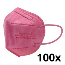 Μάσκα προστασίας παιδικό μέγεθος FFP2 ROSIMASK MR-12 NR ροζ 100τμχ