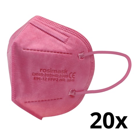 Μάσκα προστασίας παιδικό μέγεθος FFP2 ROSIMASK MR-12 NR ροζ 20τμχ
