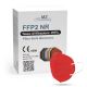 Μάσκα υψηλής προστασίας FFP2 NR CE 2163 κόκκινο 1τμχ