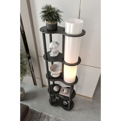 Μαύρη επιτραπέζια λάμπα NOTO με ράφια 1xE27/40W/230V