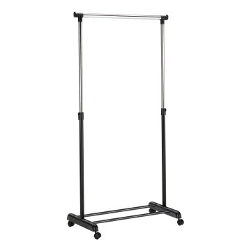 Μεταλλική κρεμάστρα δαπέδου 170x88 cm μαύρο/γυαλιστερό χρώμιο