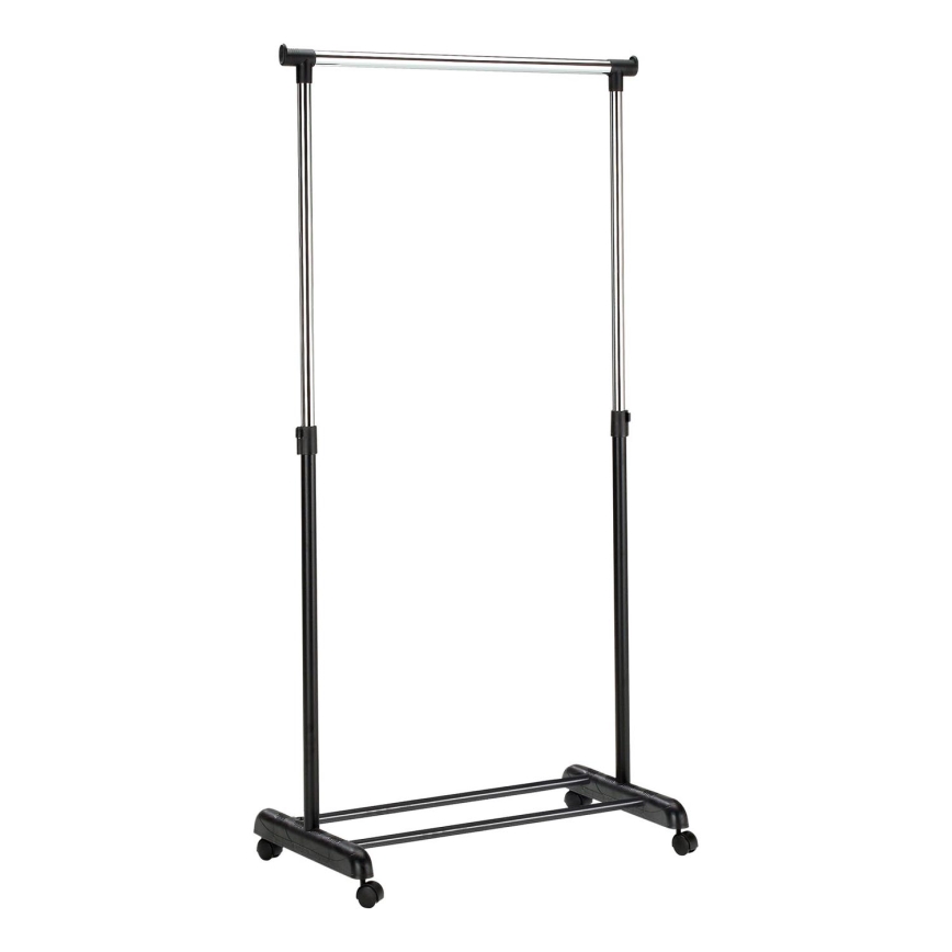 Μεταλλική κρεμάστρα δαπέδου 170x88 cm μαύρο/γυαλιστερό χρώμιο