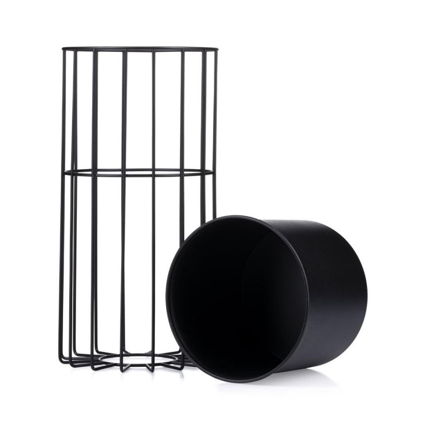 Μεταλλικό κασπώ LOFT 42x20 cm μαύρο
