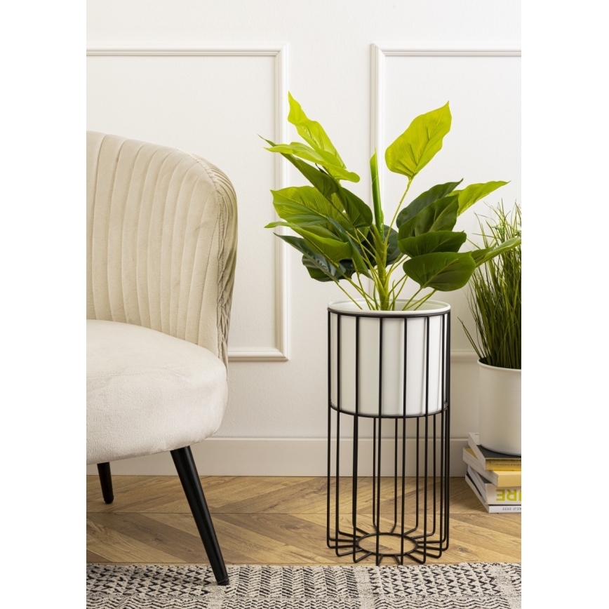 Μεταλλικό κασπώ LOFT 42x20 cm μαύρο/λευκό