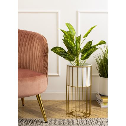 Μεταλλικό κασπώ LOFT 42x20 cm χρυσαφί/λευκό