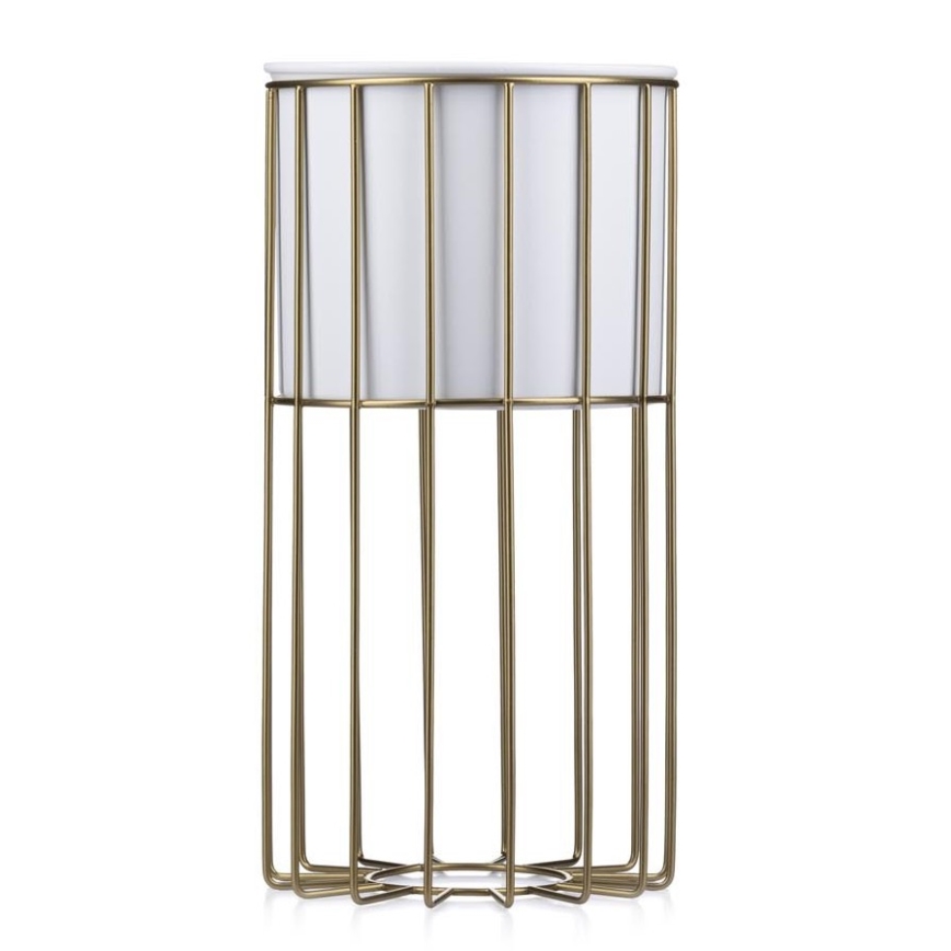 Μεταλλικό κασπώ LOFT 42x20 cm χρυσαφί/λευκό