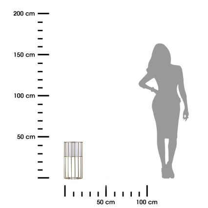 Μεταλλικό κασπώ LOFT 42x20 cm χρυσαφί/λευκό