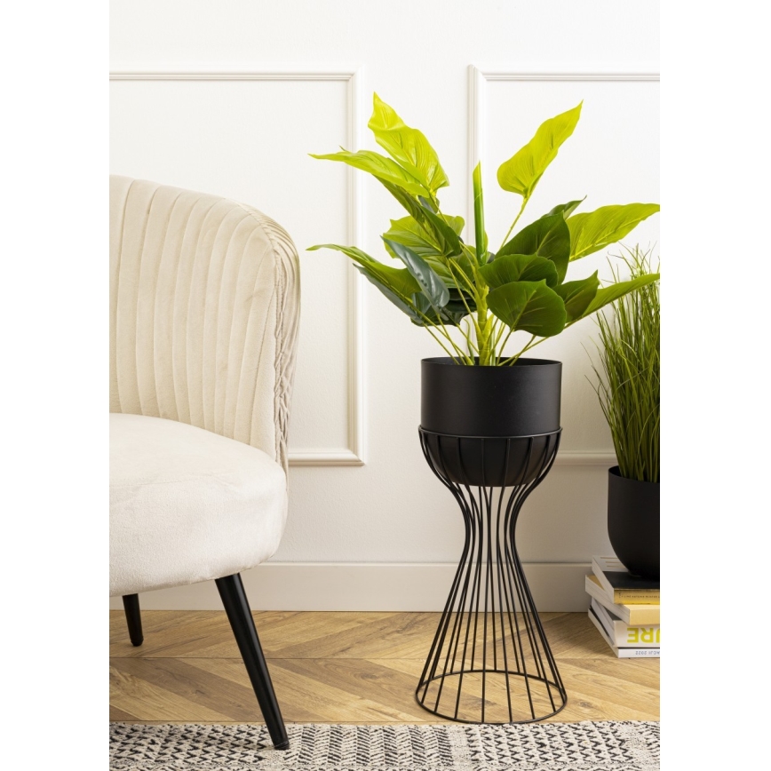 Μεταλλικό κασπώ LOFT 46x20 cm μαύρο