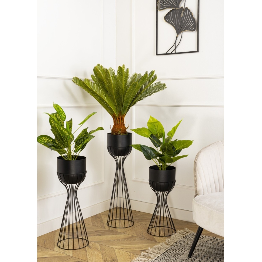 Μεταλλικό κασπώ LOFT 46x20 cm μαύρο