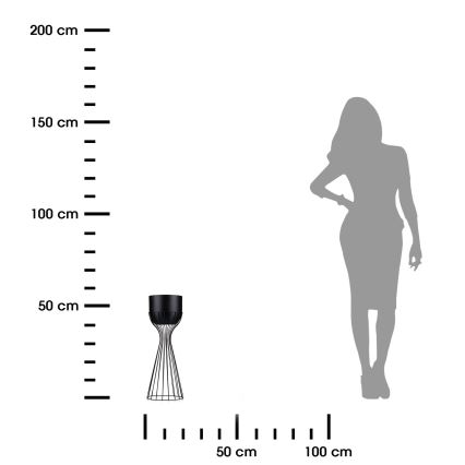 Μεταλλικό κασπώ LOFT 46x20 cm μαύρο